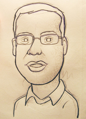 Retrato a lápiz de Jorge Avila Meléndez